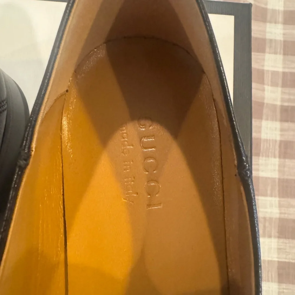 NIB Gucci Horsebit loader in Black Leather w/ Gold Horsebits Size 10.5 - Picture 9 of 15